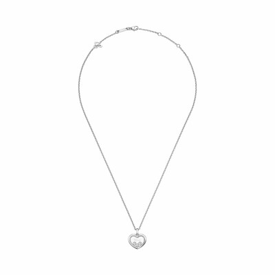 Pendentif Chopard Happy Diamonds Icons en or blanc et diamants
