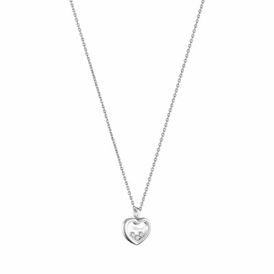 Pendentif Chopard Happy Diamonds Icons en or blanc et diamants