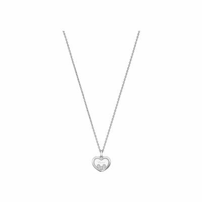 Pendentif Chopard Happy Diamonds Icons en or blanc et diamants