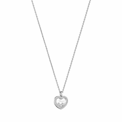 Pendentif Chopard Happy Diamonds Icons en or blanc et diamants