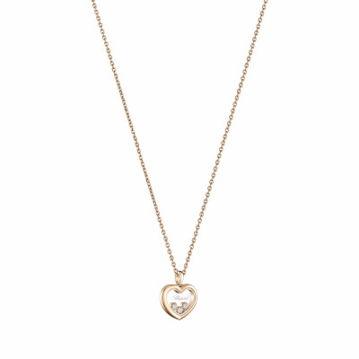 Pendentif Chopard Happy Diamonds Icons en or rose et diamants