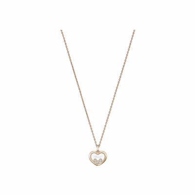 Pendentif Chopard Happy Diamonds Icons en or rose et diamants