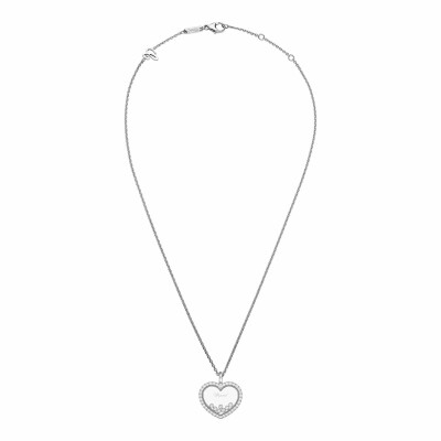 Pendentif Chopard Happy Diamonds Icons en or blanc et diamants