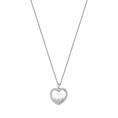 Pendentif Chopard Happy Diamonds Icons en or blanc et diamants