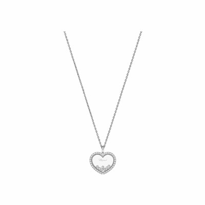 Pendentif Chopard Happy Diamonds Icons en or blanc et diamants