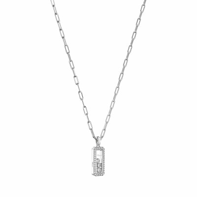 Pendentif Chopard Happy Diamonds Icons en or blanc et diamants