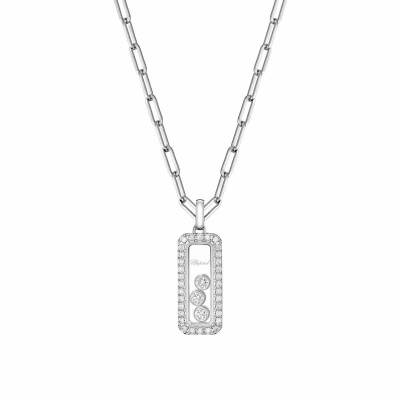 Pendentif Chopard Happy Diamonds Icons en or blanc et diamants
