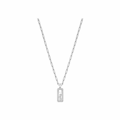 Pendentif Chopard Happy Diamonds Icons en or blanc et diamants