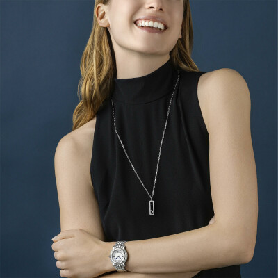 Pendentif Chopard Happy Diamonds Icons en or blanc et diamants