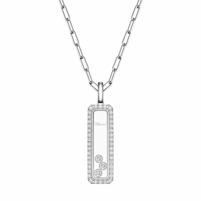 Pendentif Chopard Happy Diamonds Icons en or blanc et diamants