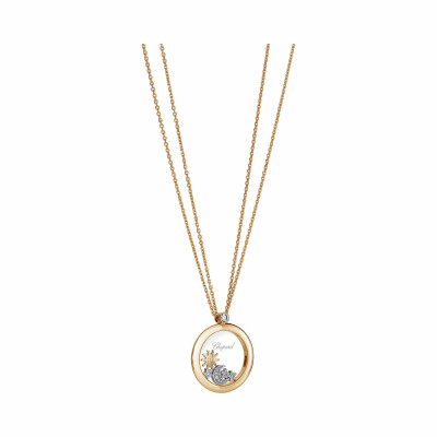 Pendentif Chopard Happy Sun Moon and Stars en or rose et diamants