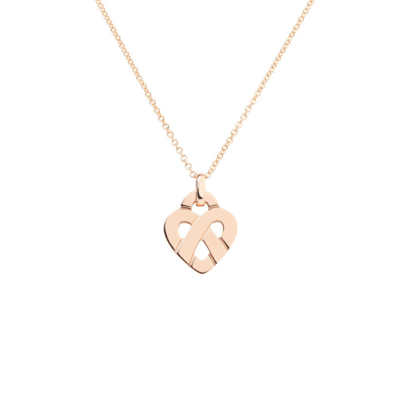 Poiray Coeur Entrelacé Small Size pendant, rose gold 328313