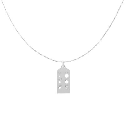 Pendentif FRED Calibre à Pierres en or blanc et diamant 3B0289
