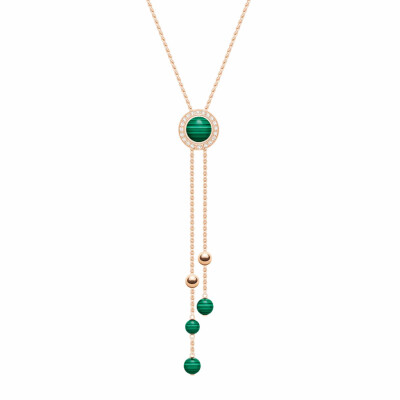 Pendentif Piaget Possession en or rose, malachite et diamants