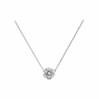 Pendentif Piaget Rose en or blanc et diamants