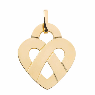 Pendentif Poiray Coeur Entrelacé Grand Modèle en or jaune