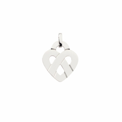 Pendentif Poiray Coeur Entrelacé Moyen Modèle en or blanc