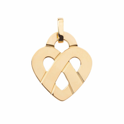 Pendentif Poiray Coeur Entrelacé Moyen Modèle en or jaune