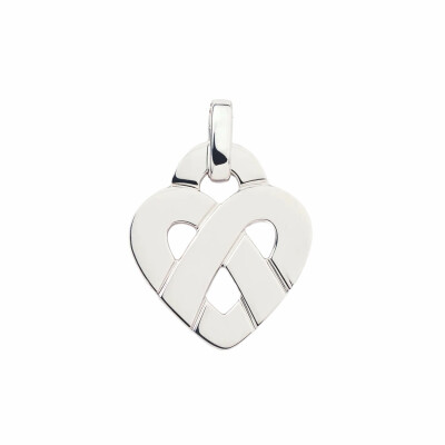 Pendentif Poiray Coeur Entrelacé Petit Modèle en or blanc
