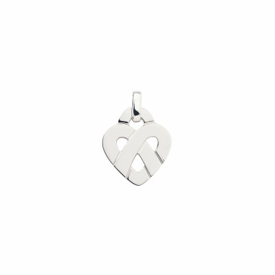Pendentif Poiray Coeur Entrelacé Petit Modèle en or blanc