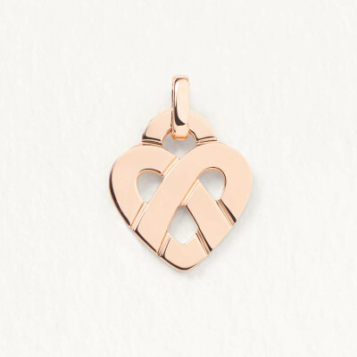Pendentif Poiray Coeur Entrelacé Petit Modèle en or rose