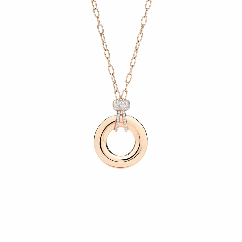 Pomellato Iconica Necklace with Pendant in Rose Gold and Diamonds