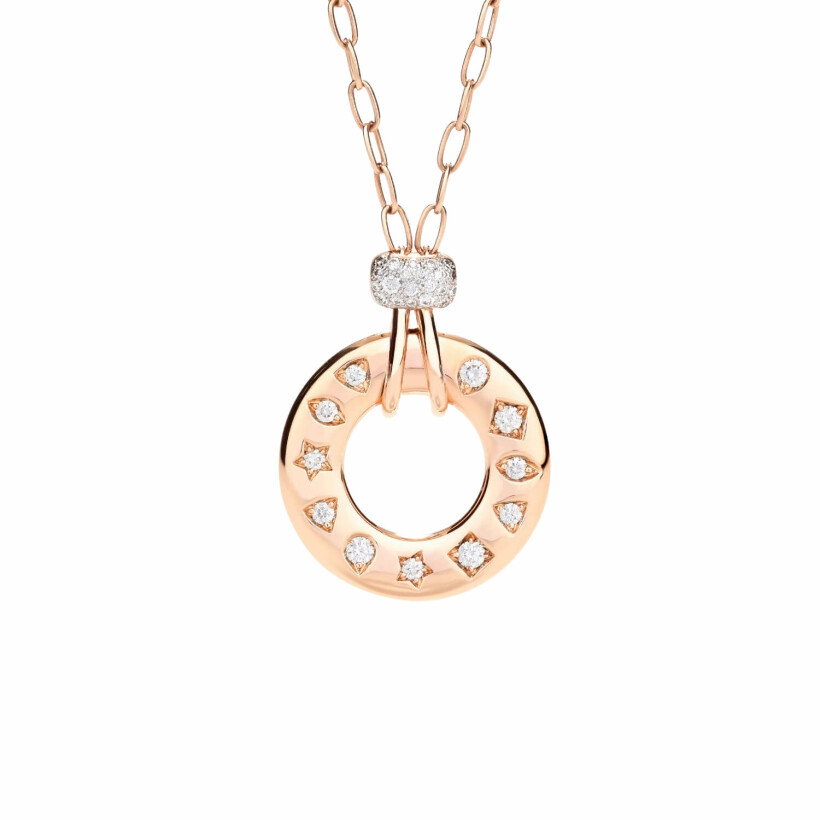 Collier Pomellato Iconica avec Pendentif en or rose et diamants