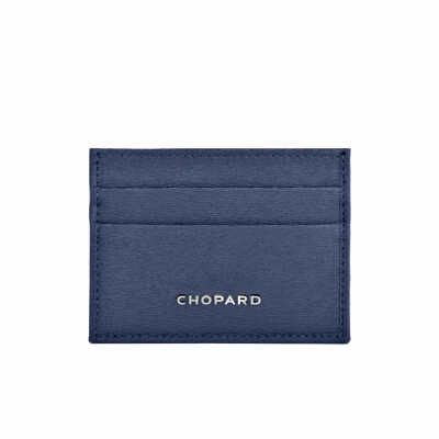 Petit Porte-Cartes Chopard Classic en cuir bleu