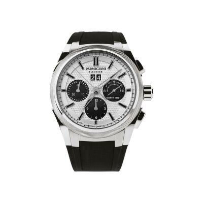 Parmigiani Fleurier Chronograph Steel Silver Black Uhr