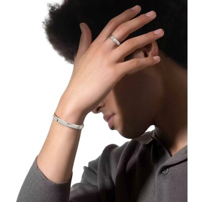 Bracelet Messika Moderniste pavé en or blanc et diamants 1.25ct