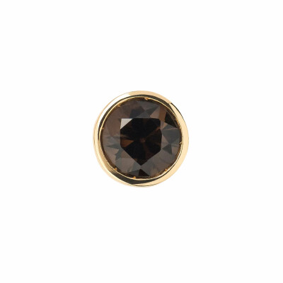 Puce d'oreille Poiray Lolita en or jaune et quartz fumé