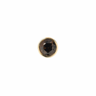 Puce d'oreille Poiray Lolita en or jaune et quartz fumé
