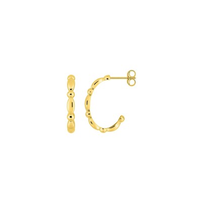 Boucles d'oreilles créoles en or jaune