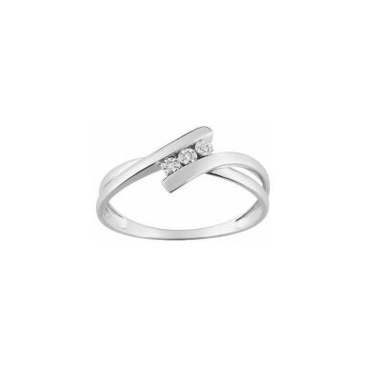 Bague en or blanc et diamants de 0.012ct