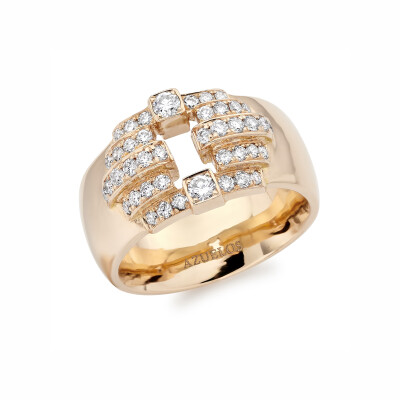 Bague Retro Casablanca en or rose et diamants