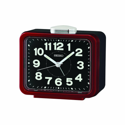 Réveil Seiko rouge métallisé QHK062R