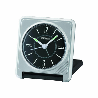 Réveil Seiko gris argent métallisé QHT015A