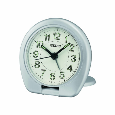 Réveil Seiko gris argent métallisé QHT018S