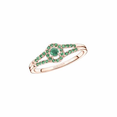 Bague Mauboussin Vie, Volupté & Passion en or rose et émeraudes