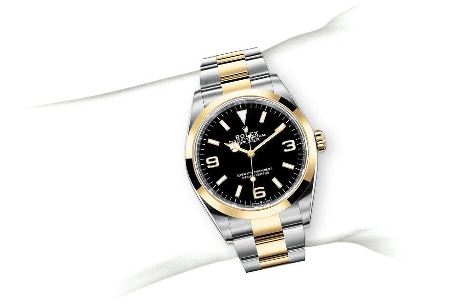 Rolex Explorer 36 in Yellow Rolesor - combination of Oystersteel and yellow gold M124273-0001 at Dubail
