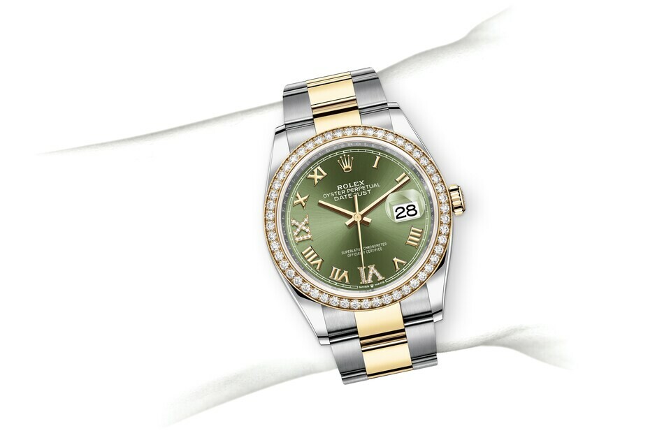 Rolex Datejust 36 in Yellow Rolesor - combination of Oystersteel and yellow gold M126283RBR-0012 at Ferret