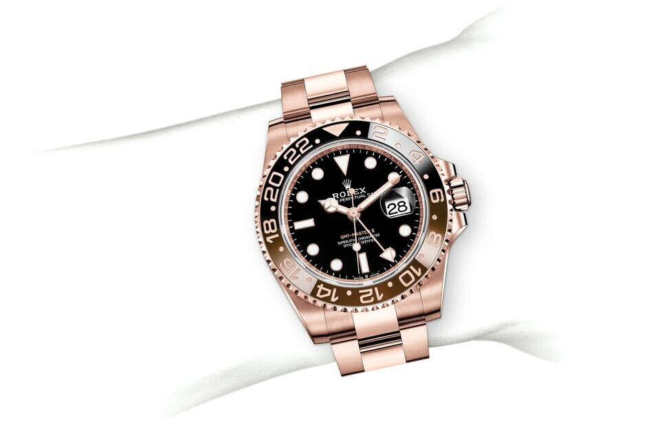 Rolex GMT‑Master II in 18 ct Everose gold M126715CHNR-0001 at Felopateer Palace