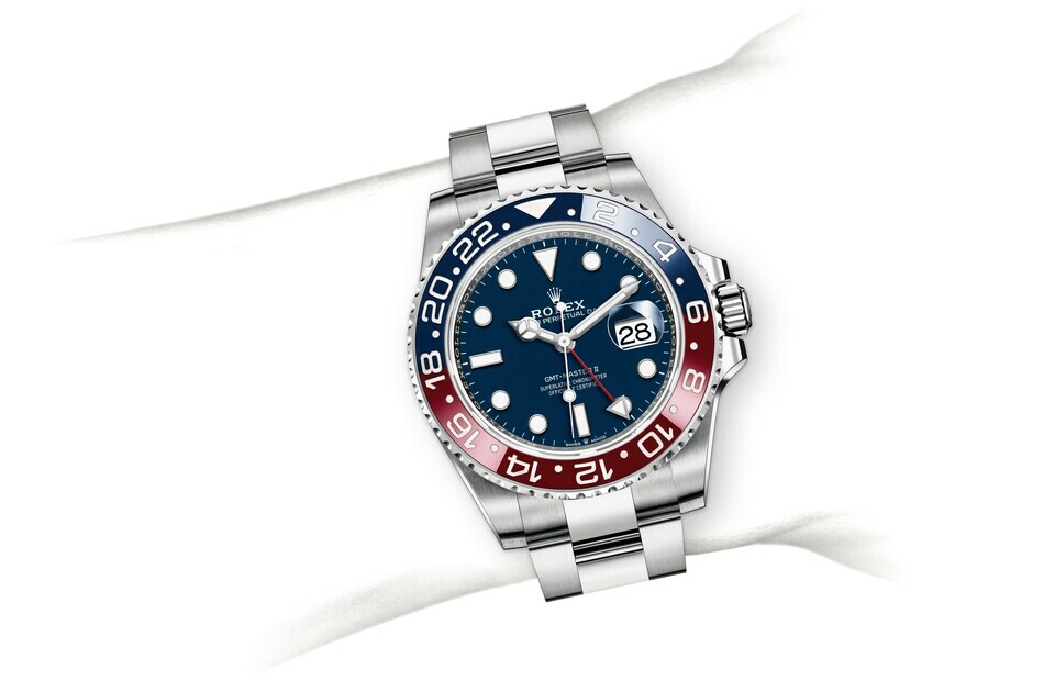 Rolex GMT‑Master II in 18 ct white gold M126719BLRO-0003 at The Vault