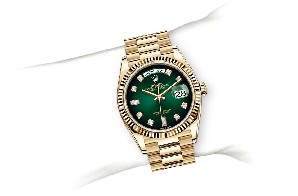 Rolex Day‑Date 36 in 18 ct yellow gold M128238-0069 at Ferret