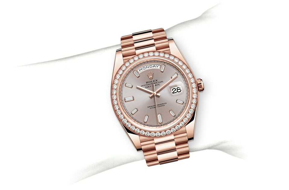 Rolex Day‑Date 40 en Or Everose 18 ct M228345RBR-0007 chez Hardy