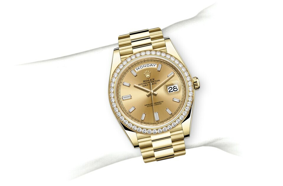Rolex Day‑Date 40 en or jaune 18 ct M228348RBR-0002 chez Hardy
