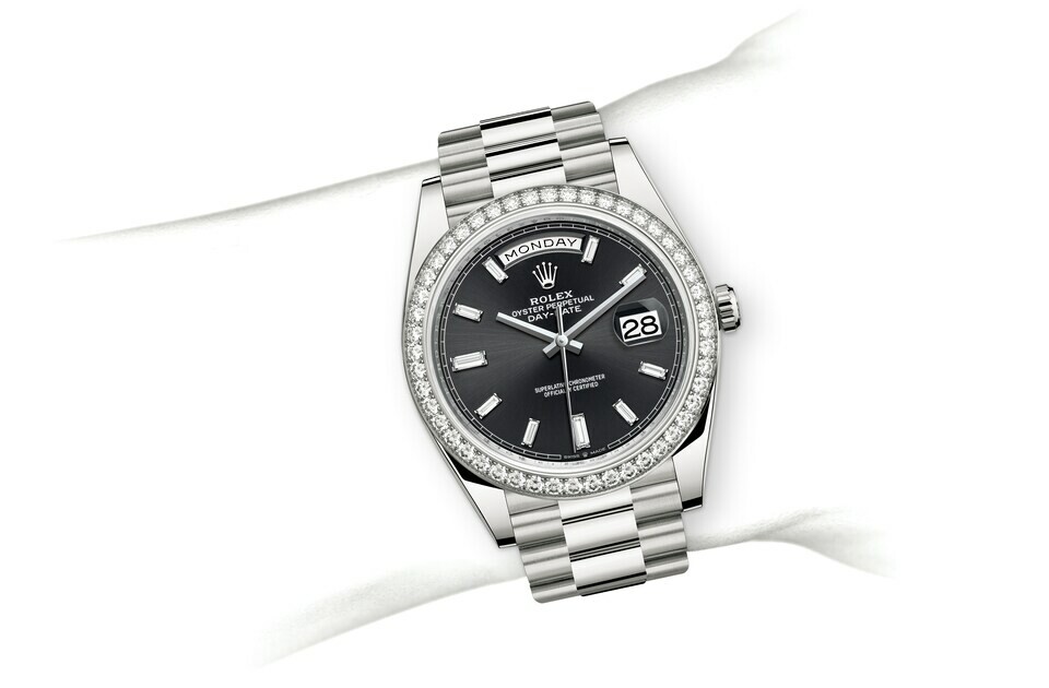 Rolex Day‑Date 40 in 18 ct white gold M228349RBR-0003 at ACRE