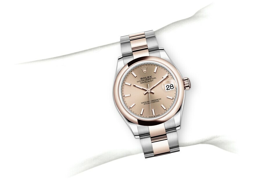 Rolex Datejust 31 in Everose Rolesor - combination of Oystersteel and Everose gold M278241-0009 at The Vault