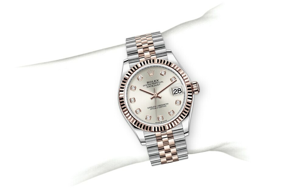 Rolex Datejust 31 in Everose Rolesor - combination of Oystersteel and Everose gold M278271-0016 at Ferret