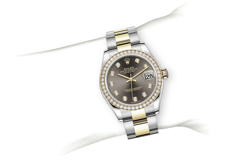 Rolex Datejust 31 in Yellow Rolesor - combination of Oystersteel and yellow gold M278383RBR-0021 at The Vault
